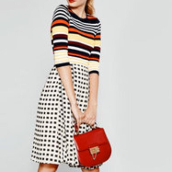 pleated fil coupe silk skirt